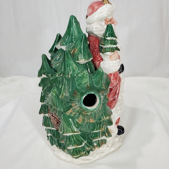Vintage Large Water Pitcher 9" Fitz & Floyd Santa OLD FASHIONED XMAS 1990 - Picture 5 of 15